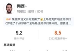 梅西90分钟数据：7射5正进一球，预期进球达1.07，媒体评分9.2！